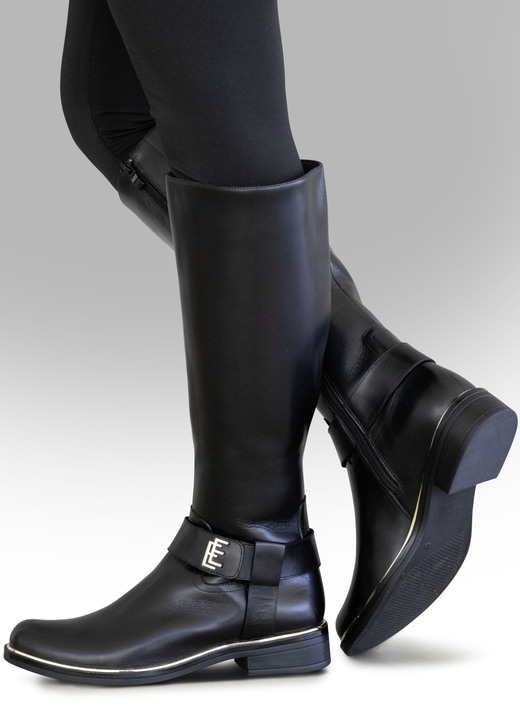 Stiefel & Stiefeletten - ELENA EDEN, trendige Damen-Stiefel, Winterschuhe, Weite G, mit Reißverschluss, in Größe 3 1/2 bis 8, in Farbe SCHWARZ Ansicht 4