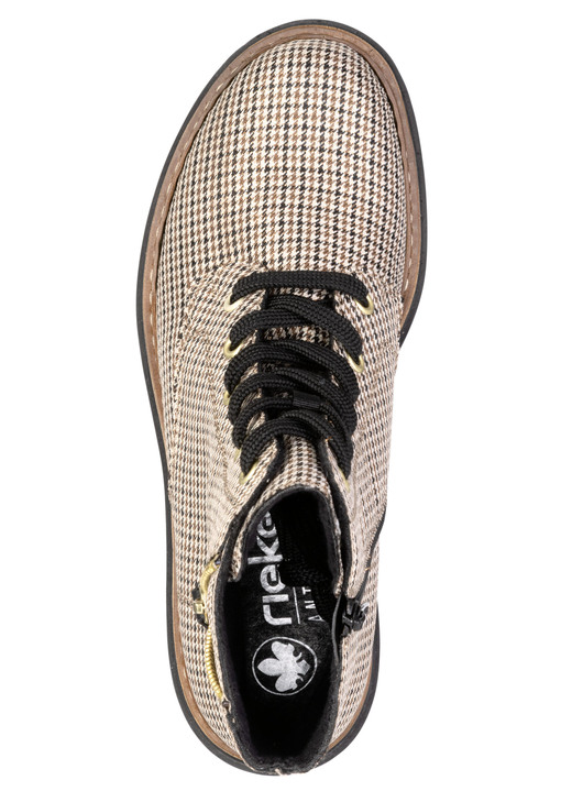 Stiefel & Stiefeletten - Rieker, trendige Damen-Stiefeletten, Winterschuhe, mit Reißverschluss, in Größe 036 bis 042, in Farbe BEIGE-SCHWARZ Ansicht 2