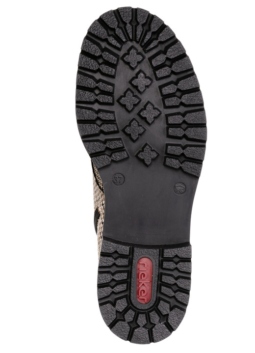 Stiefel & Stiefeletten - Rieker, trendige Damen-Stiefeletten, Winterschuhe, mit Reißverschluss, in Größe 036 bis 042, in Farbe BEIGE-SCHWARZ Ansicht 3