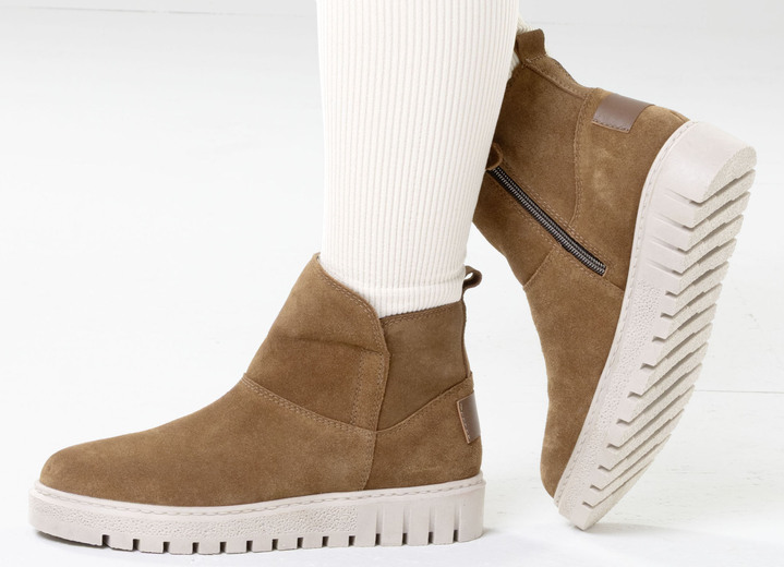 Stiefel & Stiefeletten - ELENA EDEN, warme Damen-Stiefeletten, Winterschuhe, Weite H, mit herausnehmbarem Fußbett, in Größe 036 bis 042, in Farbe SCHWARZ Ansicht 7