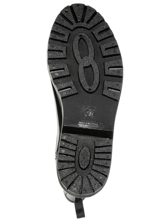 Schuhe - LAURA KENT, trendige Regenstiefeletten, mit herausnembarer Textileinlage, in Größe 036 bis 041, in Farbe SCHWARZ-EISGRAU Ansicht 6