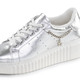 Slipper & Schnürschuhe - ELENA EDEN, stylische Damen-Sneaker, Weite G, herausnehmbares Fußbett – Farbe SILBER – Ansicht 1 Slipper & Schnürschuhe - ELENA EDEN, stylische Damen-Sneaker, Weite G, herausnehmbares Fußbett, in Größe 036 bis 042, in Farbe WEISS – Farbe SILBER – Ansicht 1