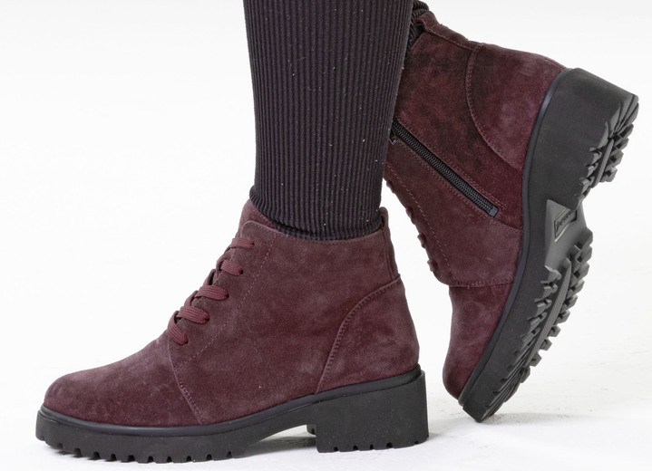 Stiefel & Stiefeletten - Waldläufer, bequeme Damen-Stiefeletten, Winterschuhe, Weite H, mit herausnehmbarem Fußbett, in Größe 3 1/2 bis 8, in Farbe BORDEAUX Ansicht 4