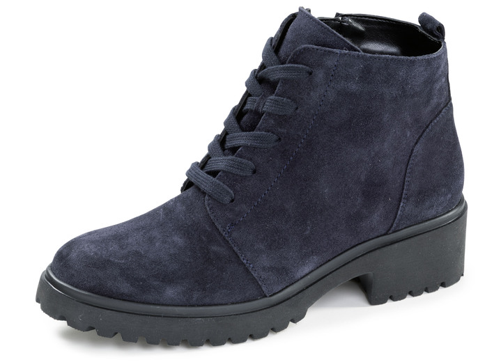 Stiefel & Stiefeletten - Waldläufer, bequeme Damen-Stiefeletten, Winterschuhe, Weite H, mit herausnehmbarem Fußbett, in Größe 3 1/2 bis 8, in Farbe MARINE Ansicht 1