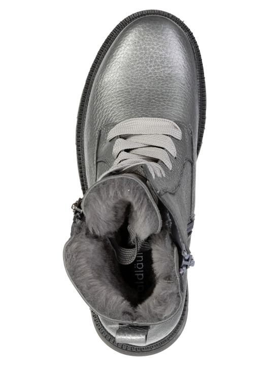 Stiefel & Stiefeletten - Waldläufer, gefütterte Damen-Stiefeletten, Winterschuhe, Weite H, mit Lammfell, in Größe 3 1/2 bis 8, in Farbe ALTSILBER Ansicht 2