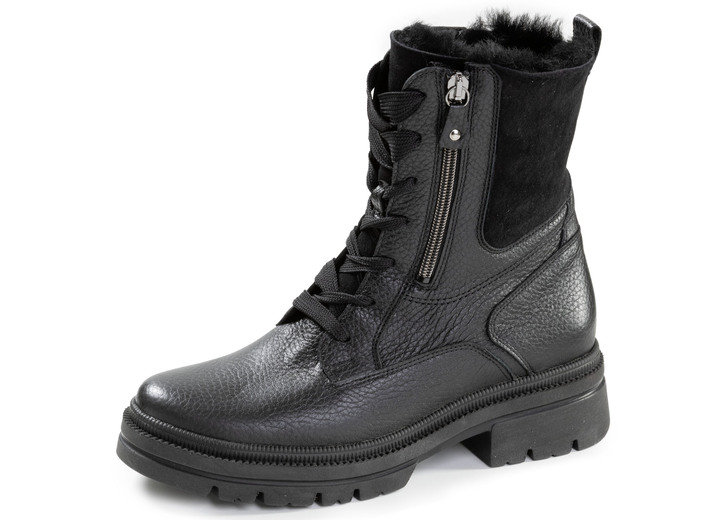 Stiefel & Stiefeletten - Waldläufer, gefütterte Damen-Stiefeletten, Winterschuhe, Weite H, mit Lammfell, in Größe 3 1/2 bis 8, in Farbe ALTSILBER Ansicht 6