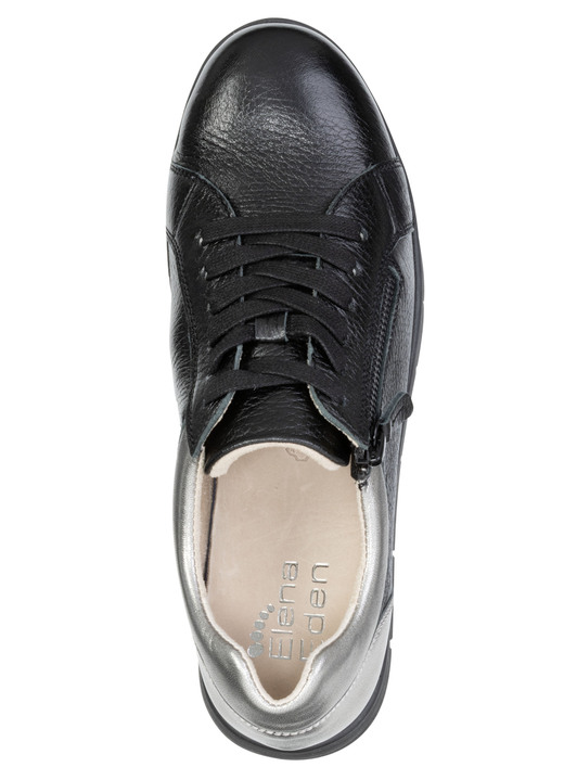 Slipper & Schnürschuhe - ELENA EDEN, bequeme Damen-Sneaker, Weite G, mit herausnehmbarem Fußbett, in Größe 036 bis 042, in Farbe SCHWARZ-SILBER Ansicht 2