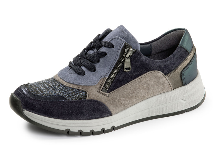 Slipper & Schnürschuhe - Waldläufer, bequeme Damen-Sneaker, Weite H, mit herausnehmbarem Fußbett, in Größe 3 1/2 bis 8, in Farbe BORDEAUX-BUNT Ansicht 7