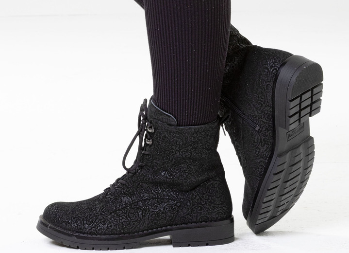 Stiefel & Stiefeletten - Waldläufer, bequeme Damen-Stiefeletten, Weite G, mit herausnehmbarem Fußbett, in Größe 3 1/2 bis 8, in Farbe SCHWARZ Ansicht 4