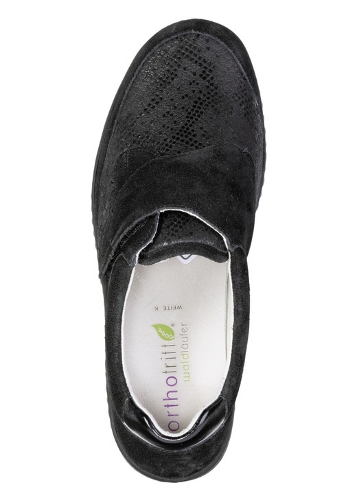 Slipper & Schnürschuhe - Waldläufer, bequeme Damen-Slipper, Weite K, mit herausnehmbarem Fußbett Ansicht 5 Slipper & Schnürschuhe - Waldläufer, bequeme Damen-Slipper, Weite K, mit herausnehmbarem Fußbett, in Größe 4 bis 8 1/2, in Farbe BURGUND Ansicht 5