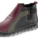 Stiefel & Stiefeletten - Gemini, trendige Damen-Boots, Weite G, mit herausnehmbarem Fußbett, in Größe 036 bis 042, in Farbe SCHWARZ-KIESEL-GRAU – Farbe BORDEAUX-SCHWARZ-KHAKI – Ansicht 1