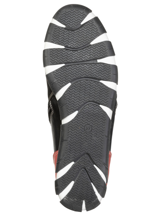 Stiefel & Stiefeletten - Gemini, trendige Damen-Boots, Weite G, mit herausnehmbarem Fußbett, in Größe 036 bis 042, in Farbe SCHWARZ-ROT Ansicht 3