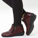 Stiefel & Stiefeletten - ELENA EDEN, bequeme Damen-Boots, Weite H, mit herausnehmbarem Fußbett, in Größe 036 bis 042, in Farbe BURGUND-SCHWARZ – Farbe BURGUND-SCHWARZ – Ansicht 4