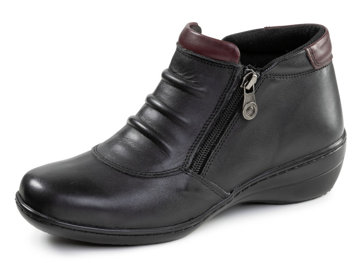 Stiefel & Stiefeletten - ELENA EDEN, bequeme Damen-Boots, Weite H, mit herausnehmbarem Fußbett, in Größe 036 bis 042, in Farbe BURGUND-SCHWARZ Ansicht 5