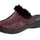 Sandaletten & Pantoletten - ELENA EDEN, klassische Damen-Clogs, Weite G, mit Plüsch, in Größe 036 bis 042, in Farbe BURGUND – Farbe BURGUND – Ansicht 1