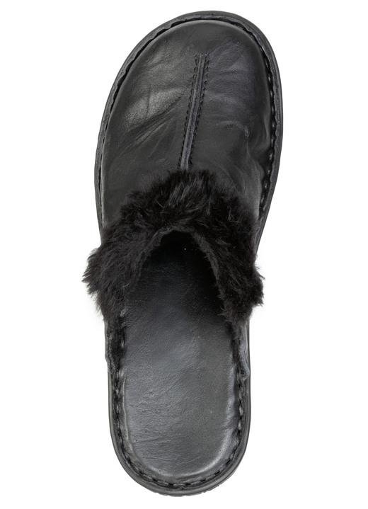 Sandaletten & Pantoletten - ELENA EDEN, klassische Damen-Clogs, Weite G, mit Plüsch, in Größe 036 bis 042, in Farbe BURGUND Ansicht 5