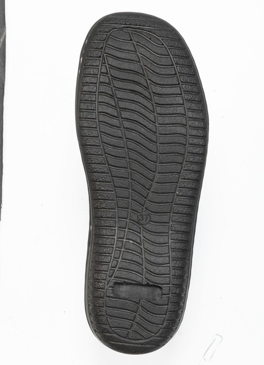 Slipper & Schnürschuhe - ELENA EDEN, klassische Damen-Slipper, Weite G, mit herausnehmbarem Fußbett, in Größe 036 bis 043, in Farbe BURGUND-SCHWARZ Ansicht 3