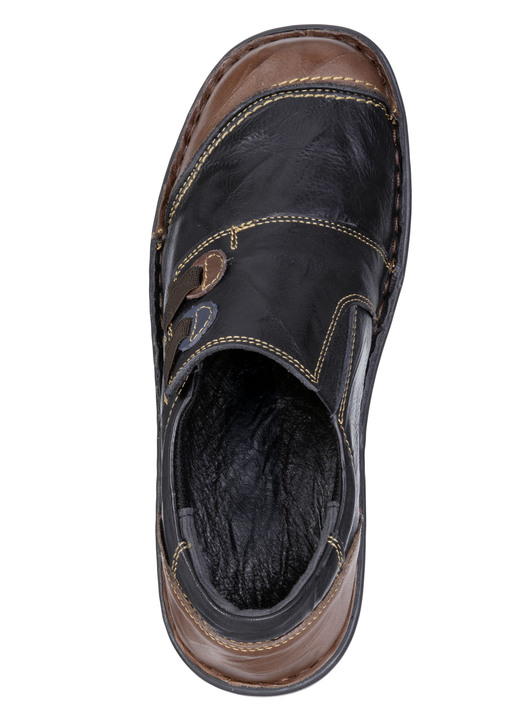 Slipper & Schnürschuhe - ELENA EDEN, klassische Damen-Slipper, Weite G, mit herausnehmbarem Fußbett, in Größe 036 bis 043, in Farbe BURGUND-SCHWARZ Ansicht 5