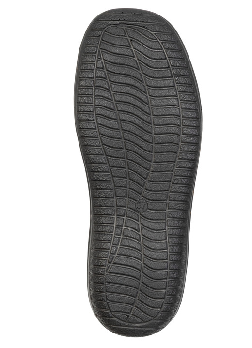 Slipper & Schnürschuhe - ELENA EDEN, klassische Damen-Slipper, Weite G, mit herausnehmbarem Fußbett, in Größe 036 bis 043, in Farbe BURGUND-SCHWARZ Ansicht 6