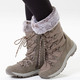 Stiefel & Stiefeletten - Gefütterte Damen-Stiefel, Winterschuhe, mit Reißverschluss, in Größe 036 bis 042, in Farbe TAUPE – Farbe TAUPE – Ansicht 4