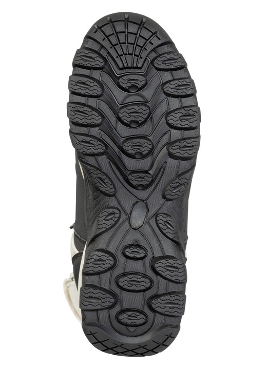 Stiefel & Stiefeletten - Gefütterte Damen-Stiefel, Winterschuhe, mit Reißverschluss, in Größe 036 bis 042, in Farbe ECRU-SCHWARZ Ansicht 3