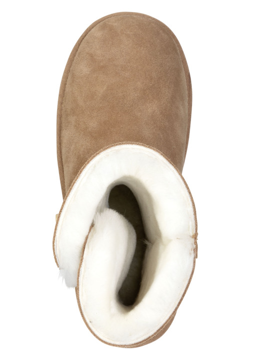 Schuhe - ELENA EDEN, gefütterte Damen-Stiefel, Winterschuhe, mit Lammfell, in Größe 036 bis 042, in Farbe NATURBRAUN Ansicht 2