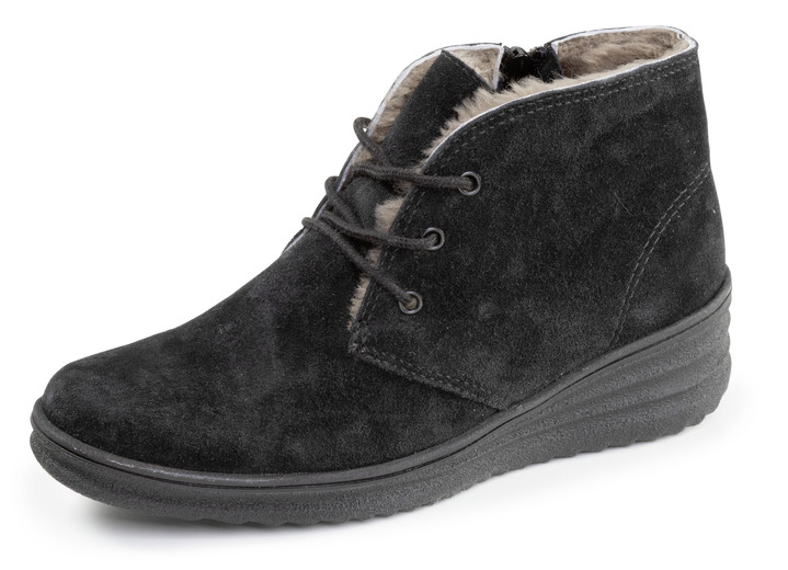 Stiefel & Stiefeletten - ELENA EDEN, gefütterte Damen-Boots, Winterschuhe, mit Lammfell, in Größe 036 bis 042, in Farbe TAUPE Ansicht 4