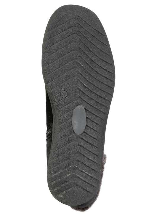 Stiefel & Stiefeletten - ELENA EDEN, gefütterte Damen-Stiefel, Winterschuhe, Weite H, mit Lammfell, in Größe 036 bis 042, in Farbe SCHWARZ-GRAU Ansicht 3