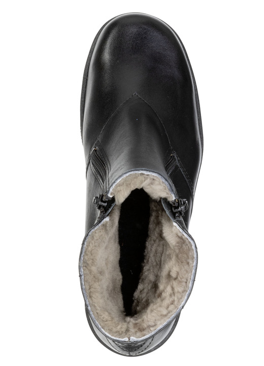 Stiefel & Stiefeletten - ELENA EDEN, gefütterte Damen-Stiefeletten, Winterschuhe, Weite H, mit Lammfell, in Größe 036 bis 042, in Farbe SCHWARZ Ansicht 2
