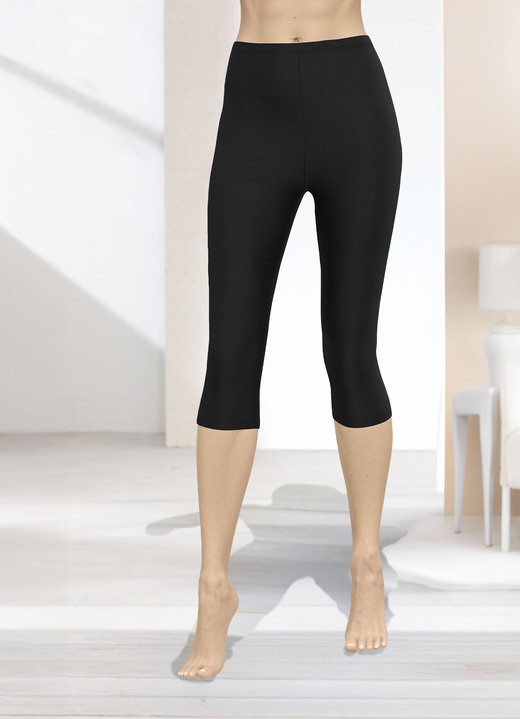 Leggings - Capri-Leggings in Schlupfform, in Größe 036 bis 054, in Farbe NACHTBLAU Ansicht 3