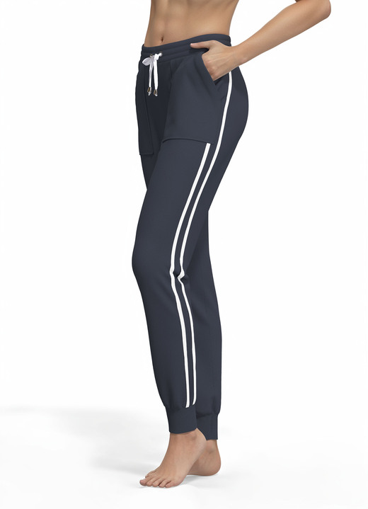 Freizeithosen - Hose von Laurina, in Größe 018 bis 054, in Farbe GRAU MELIERT Ansicht 2