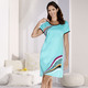 Kurzarm - Zweierpack Nachthemden, kürzer geschnitten aus Baumwolle, in Größe 036 bis 052, in Farbe 1X TÜRKIS, 1X KORALLE – Farbe 1X TÜRKIS, 1X KORALLE – Ansicht 1