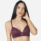 Soft-BH - Edel schimmernder Sassa BH – Farbe BORDEAUX – Ansicht 1 Soft-BH - Edel schimmernder Sassa BH, in Größe 075 bis 095, in Cup C, in Farbe PUDER – Farbe BORDEAUX – Ansicht 1