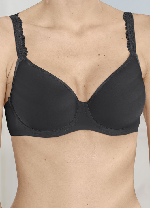 Bügel-BH - LingaDore Bügel-BH mit atmungsaktiven Spacer-Cups, in Größe 070 bis 090, in Cup C, in Farbe SCHWARZ Ansicht 4