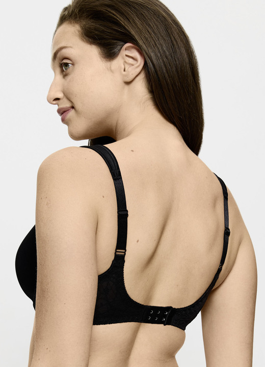 Bügel-BH - Triumph-Comfort Minimizer-Bügel-BH mit elastischer Tüllstickereispitze, in Größe 075 bis 095, in Cup F, in Farbe WEISS Ansicht 10