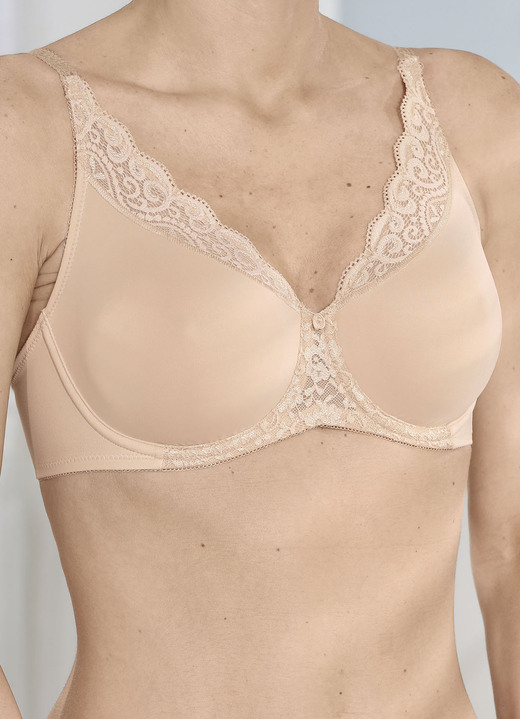 Bügel-BH - Triumph Amourette Minimzer-Bügel-BH mit Elastikspitze, in Größe 075 bis 095, in Cup F, in Farbe WEISS Ansicht 13