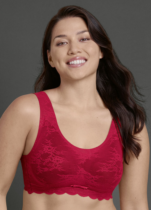 Soft-BH - Superbequemer Anita BH aus elastischer Spitze Ansicht 2 Soft-BH - Superbequemer Anita BH aus elastischer Spitze, in Größe L bis XL, in Farbe ROT Ansicht 2