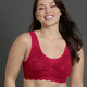 Soft-BH - Superbequemer Anita BH aus elastischer Spitze, in Größe L bis XL, in Farbe AZALEE – Farbe ROT – Ansicht 2