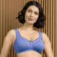 Soft-BH - Anita BH mit seitlicher, stützender Blende, in Größe 075 bis 120, in Cup C, in Farbe WEISS – Farbe JEANSBLAU – Ansicht 3