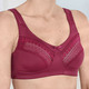 Soft-BH - Laurina BH mit Elastikspitze in den Obercups, in Größe 080 bis 105, in Cup B, in Farbe BORDEAUX – Farbe BORDEAUX – Ansicht 1