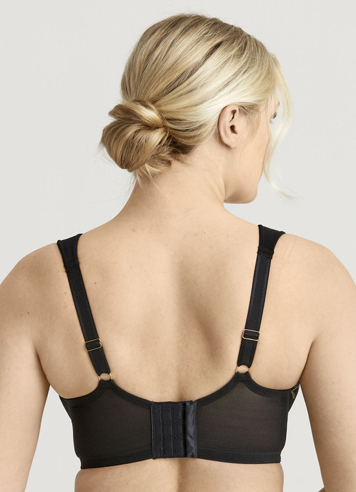 Bügel-BH - Miss Mary Bügel-BH mit effektvoller Tüllstickereispitze, in Größe 080 bis 100, in Cup B, in Farbe SCHWARZ Ansicht 2