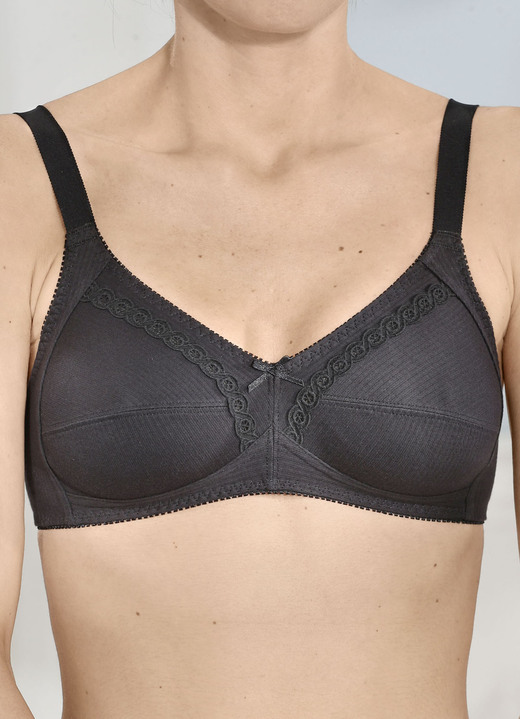 Soft-BH - Naturana Zweierpack  BH mit dekorativem Spitzenband in den Cups Ansicht 11 Soft-BH - Naturana Zweierpack  BH mit dekorativem Spitzenband in den Cups, in Größe 075 bis 100, in Cup C, in Farbe 2X WEISS Ansicht 11