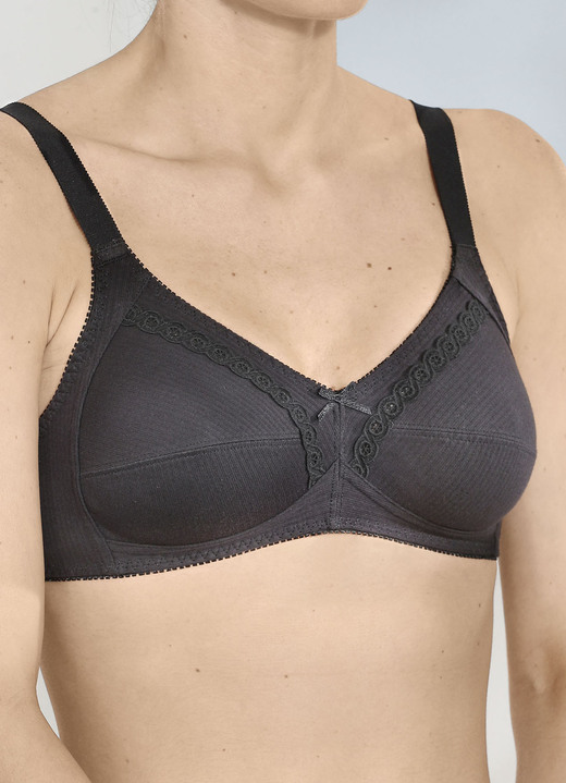 Soft-BH - Naturana Zweierpack  BH mit dekorativem Spitzenband in den Cups Ansicht 8 Soft-BH - Naturana Zweierpack  BH mit dekorativem Spitzenband in den Cups, in Größe 075 bis 100, in Cup C, in Farbe 2X WEISS Ansicht 8