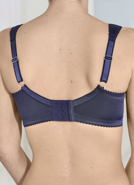 Soft-BH - BH mit unterlegter Elastikspitze, in Größe 080 bis 110, in Cup E, in Farbe MARINE Ansicht 2