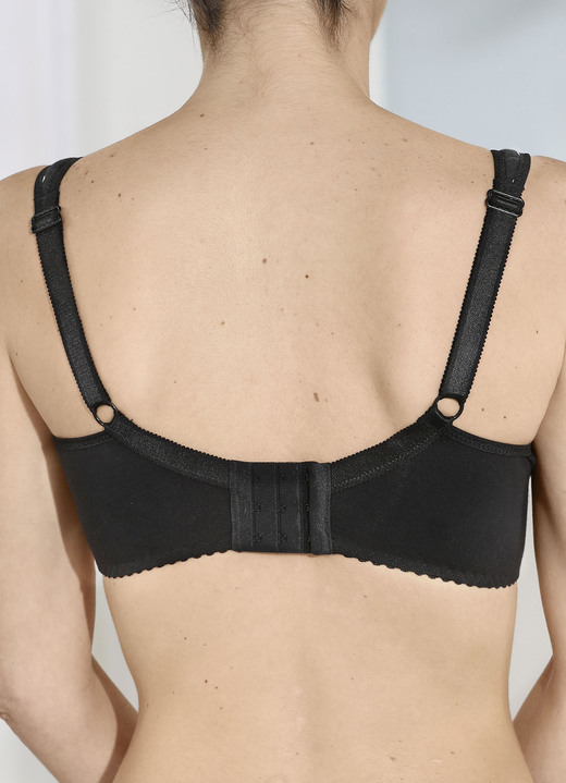 Soft-BH - BH mit hohem Baumwollanteil Ansicht 2 Soft-BH - BH mit hohem Baumwollanteil, in Größe 080 bis 105, in Cup D, in Farbe SCHWARZ Ansicht 2