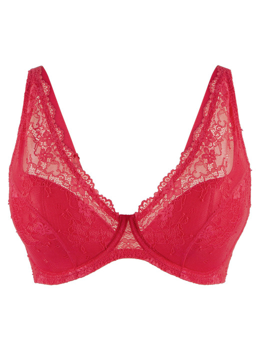 Bügel-BH - LingaDore Bügel-BH mit zarter Elastikspitze, in Größe 075 bis 095, in Cup C, in Farbe ROT Ansicht 6
