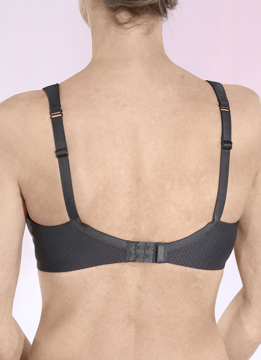 Soft-BH - Naturana BH mit berstärktem Rückteil, in Größe 075 bis 095, in Cup A, in Farbe SCHWARZ Ansicht 3