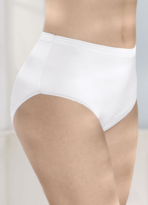 Slips - Fünferpack Slips, in Größe 038 bis 052, in Farbe 3X AZURBLAU, 2X WEISS Ansicht 4