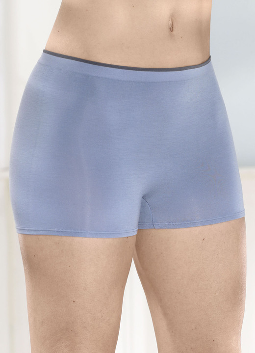 Slips - sloggi Zweierpack Pants ohne Seitennähte, in Größe L (44/46) bis XXL (52/54), in Farbe JEANSBLAU Ansicht 2