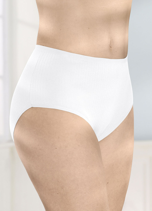 Slips - Viererpack Slips mit Rippenstruktur, in Größe 038 bis 056, in Farbe 2X GRÜN, 2X WEISS Ansicht 4